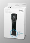 Wiimote Noire et Wii Motion Plus en boîte 