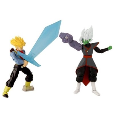 Figurine dragon stars 17 cm - battle pack - future trunks vs fusion zamasu - Figurine
