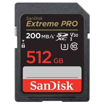 Carte mémoire SanDisk Extreme PRO SD 512 Go 200MB/s - Multimedia