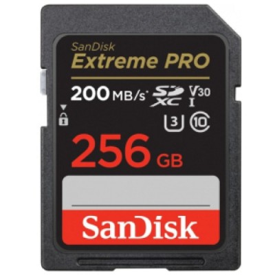 Carte mémoire SanDisk Extreme Pro SD 256Go, 200MB/s - Multimedia