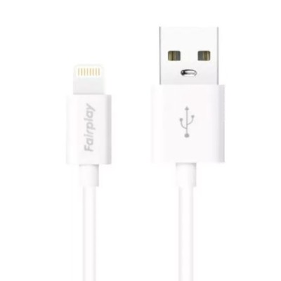 Câble USB vers Lightning 2.4A Fairplay Senecio (1m) blanc - Multimedia