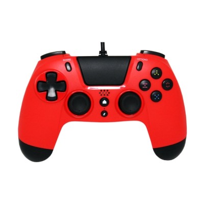 Manette filaire premium avec port mini-jack VX4 Rouge pour PS4 et PC - Gioteck - Playstation 4 
