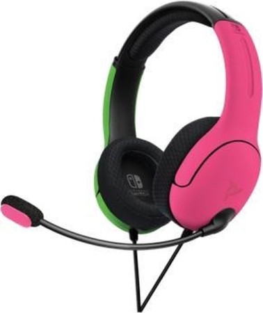 Casque gaming PDP LVL40 pour Nintendo Switch rose/vert - Switch