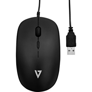Souris optique filaire USB - V7 noir - Ordinateurs portables