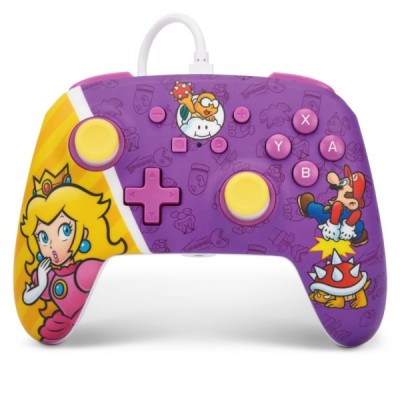 Manette filaire Power A Princess Peach Battle - Switch