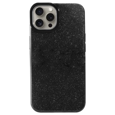 Coque glitter iPhone 15 Pro Max noir - Coque