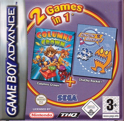 2 jeux en 1 columns crown chuchu rocket - Game Boy Advance
