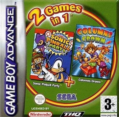 2 jeux en 1: Sonic Pinball et Columns Crown - Game Boy Advance