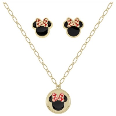 Collier + 1 Paire de Boucles d'oreilles - MINNIE - Bijouterie