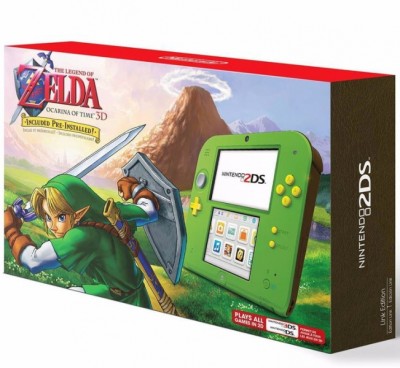Console Nintendo 2DS Verte Édition The Legend of Zelda Ocarina of Time 3D (En Boite) - 3DS