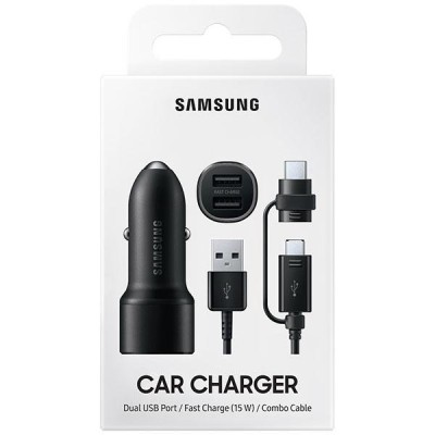 Chargeur allume cigare samsung rapide double USB A Noir - Accessoires