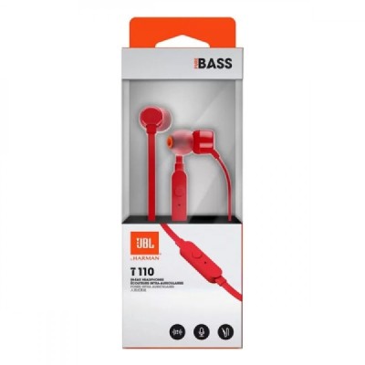 Écouteurs filaires JBL Tune 110 Rouge - Accessoires
