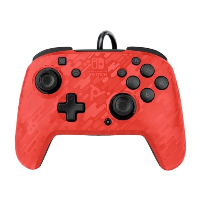 Manette filaire Faceoff Deluxe + Audio Rouge camouflage - Nintendo Switch - Switch