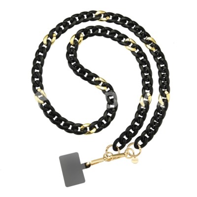 Chaine Longue 120 cm Giulia (Noir/Gold) Fairplay - Coque