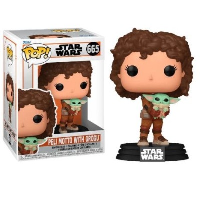 Figurine Pop Peli Motto With Grogu Star Wars N° 665 - Figurine