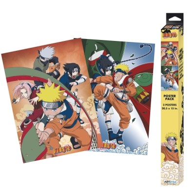 Poster Chibi 52 x 38 cm Naruto Vs Sasuke Naruto Shippuden - Poster