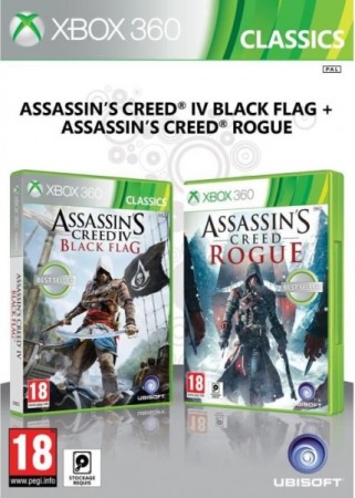 Assassin's Creed 4 : Black Flag + Assassin's Creed Rogue  - Xbox 360