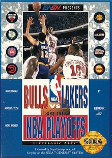 Bulls vs Lakers and the NBA Playoffs (import USA) - Megadrive