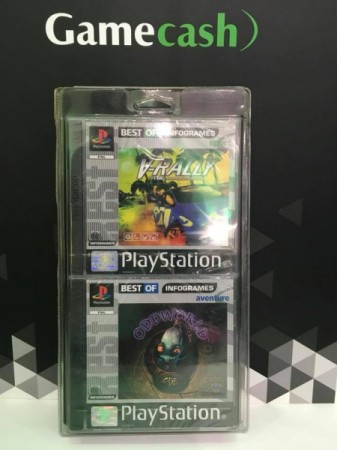 V-Rally et Oddworld sous blister rigide d'origine - Playstation One