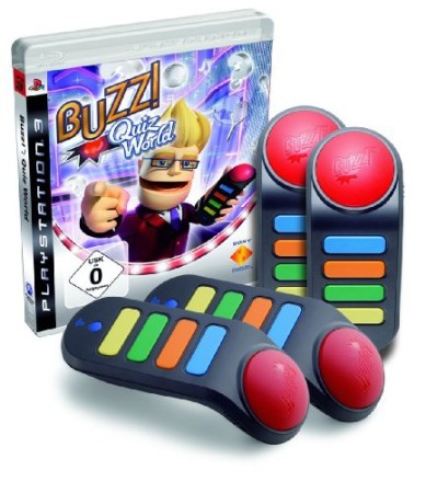 Buzz Quiz World + 4 Buzzers Sans Fil - Playstation 3
