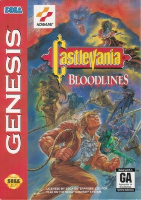 Castlevania: Bloodlines (import USA) en boîte - Megadrive
