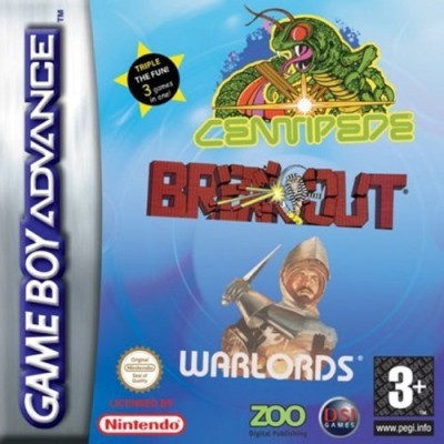 Pack de 3 Jeux Centipede Breakout Warlords en boîte - Game Boy Advance