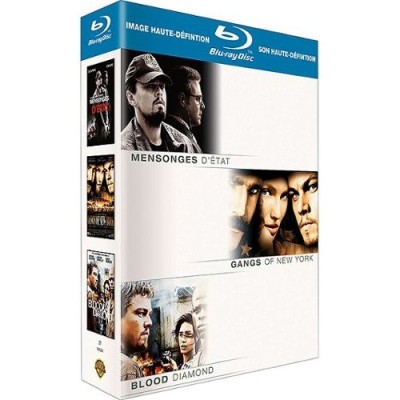 Coffret Leonardo Di Caprio - Mensonges D'état + Gangs Of New York + Blood Diamond - BluRay