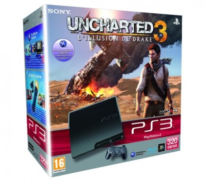 Console Playstation 3 Slim (320 Go) + Uncharted 3  - Playstation 3