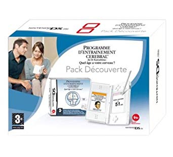 Console DS lite blanche et Programme d'Entrainement Cérébral en boîte  - DS