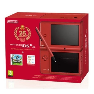 Console DSI XL Rouge - 25ème Anniversaire Mario (Avec Jeu) - DS