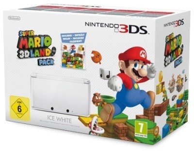 Console Nintendo 3DS - Ice White (Blanc Arctique) + Super Mario 3D Land en boîte - 3DS