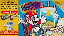 Console Super Nintendo et Mario Paint + Mario Kart + Mario All Stars en boîte - Super Nintendo