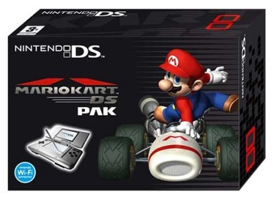 Console Argent et Mario Kart en boîte - DS