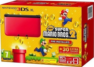 Console Nintendo 3DS XL Rouge - New Super Mario Bros 2 en boîte - 3DS