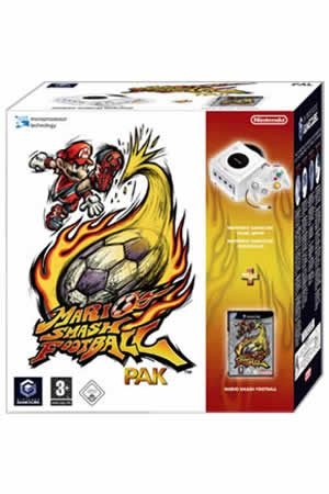 Console Gamecube Pearl White et Mario Smash Football - GameCube