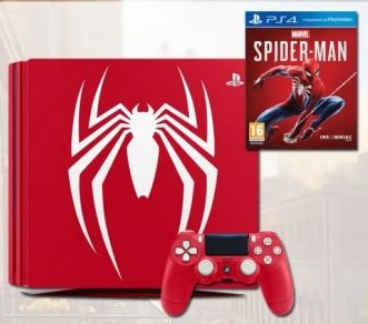Console Playstation 4 Slim (1 To) Rouge Édition Limitée Spider-Man (avec jeu) - Playstation 4 