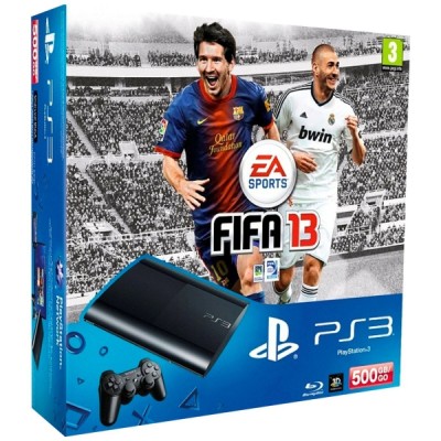 Console Playstation 3 Ultra Slim (500 Go) + Fifa 13 (En Boite) - Playstation 3