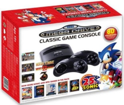 Console Megadrive Mini (80 jeux inclus) - Non officiel - 25ème Anniversaire Sonic  - Megadrive