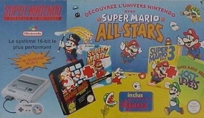 Console Super Nintendo et Super Mario All Stars en boîte  - Super Nintendo