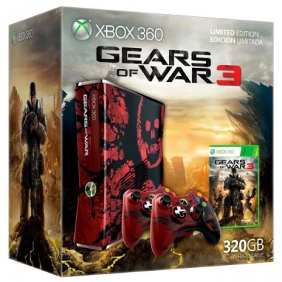 Console Xbox 360 (320 Go) - Édition Limitée Gears of War 3 en boîte avec jeu - Xbox 360