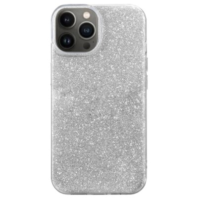Coque glitter iPhone 13 Pro Max argent - Coque