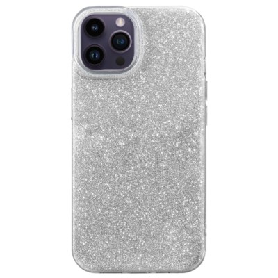 Coque glitter iPhone 14 Pro Max argent - Coque