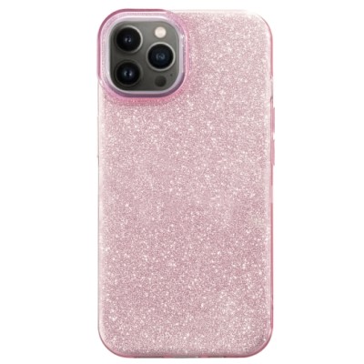 Coque glitter iPhone 13 Pro/14 Pro rose - Coque