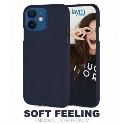 Coque Premium Soft Feeling Compatible iPhone 12 / 12 Pro Bleue - Accessoires