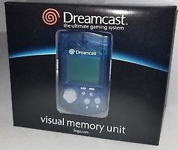 Visual Memory (carte mémoire) Bleue en boîte - Dreamcast
