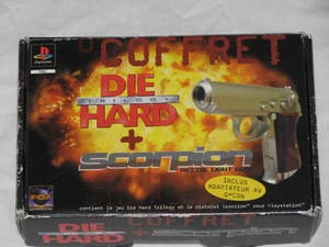Coffret die hard trilogy pistolet scorpion - Playstation One
