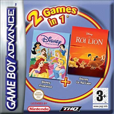 2 jeux en 1 Disney princesse et Le Roi Lion en boîte - Game Boy Advance