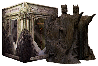 Le Seigneur des Anneaux la Communauté de l'Anneau 4 dvd et statues - DVD