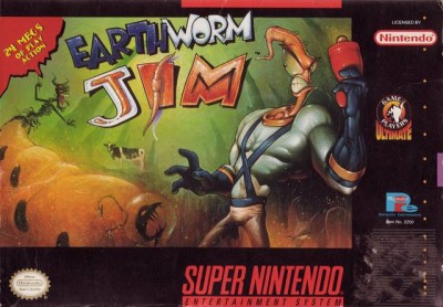 Earthworm Jim (import USA) en boîte - Super Nintendo