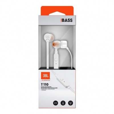 Écouteurs filaires JBL Tune 110 Blanc - Accessoires